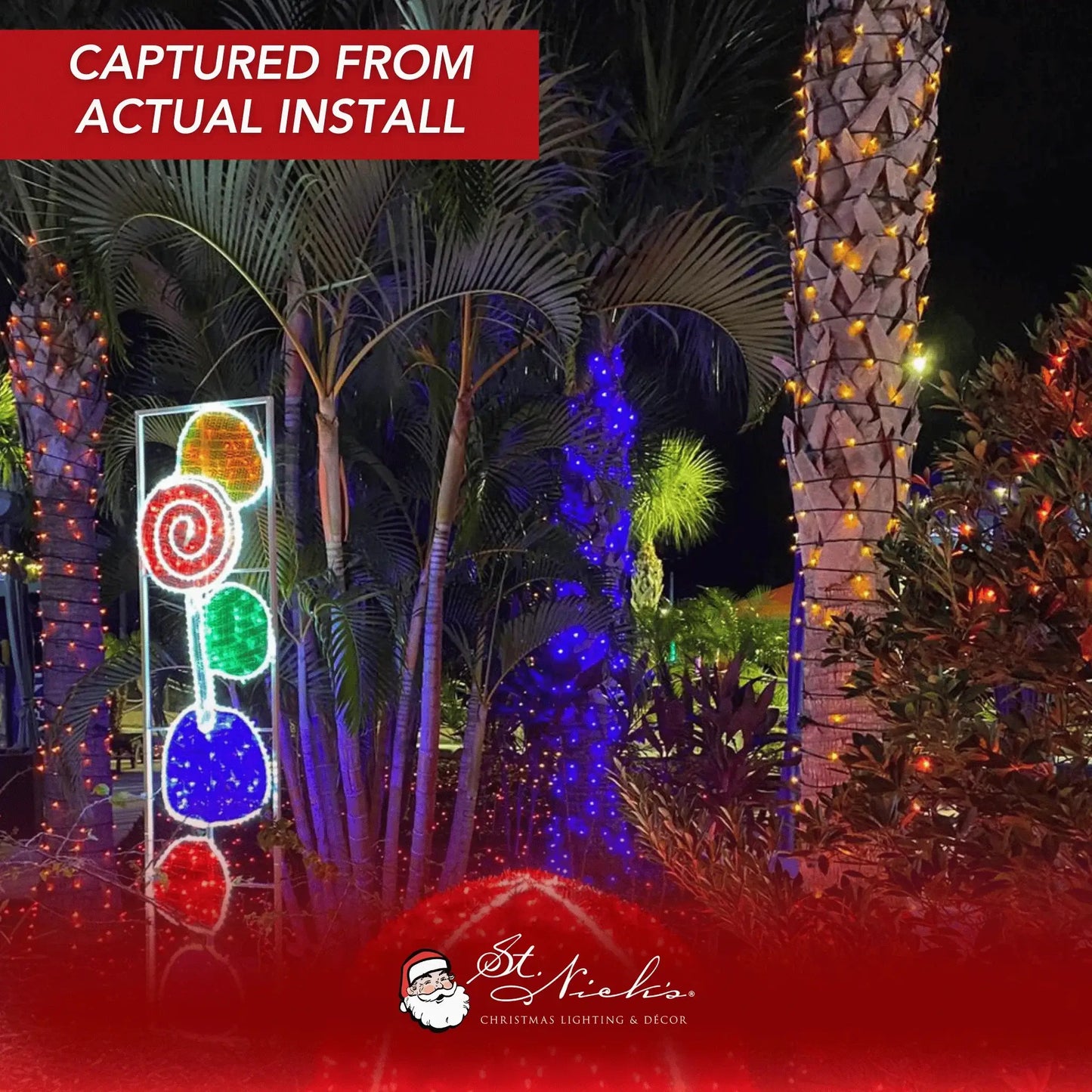 LED Mini Lights 5MM Orange Twinkle 6" Spacing