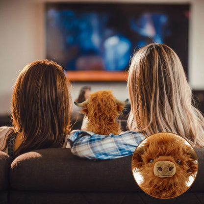 Cute Scottish Highland Cow Plush – Baby Cattle Stuffed Animal Toy for Kids & Collectors