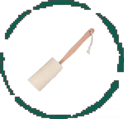 Natural Loofah Bath Brush W/Long Handle.