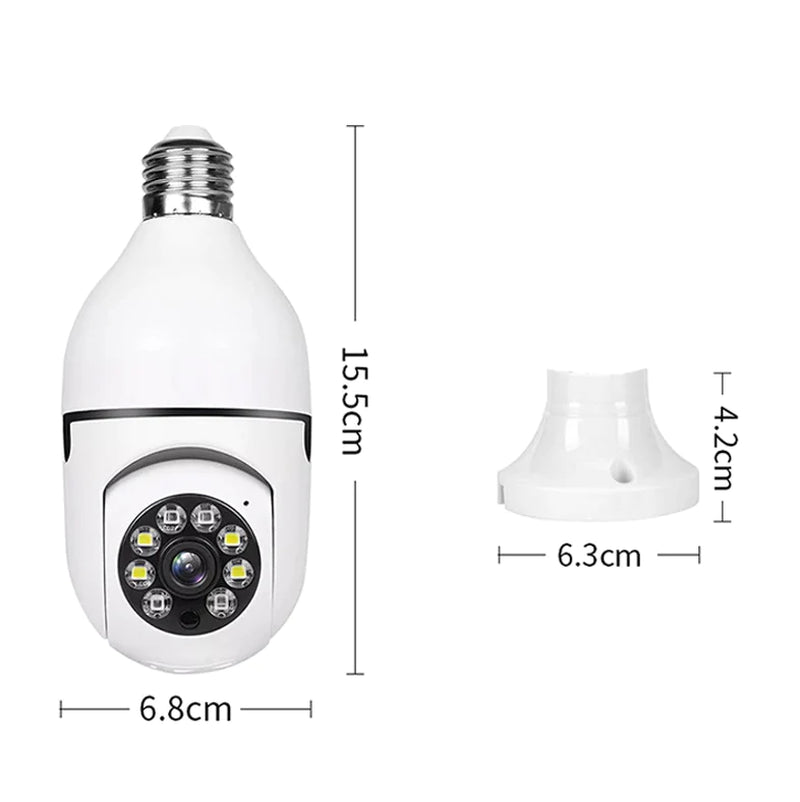 360° Light Bulb Security Camera | 1080P Wi-Fi IP E27 Smart Home Night Vision