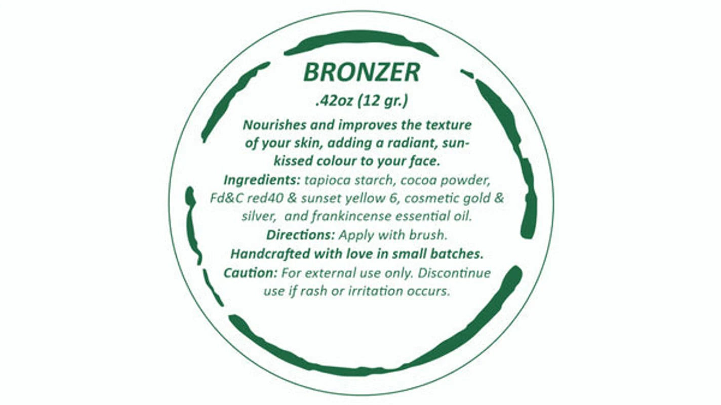 All-Natural Bronzer Loose Powder. Eco-Friendly