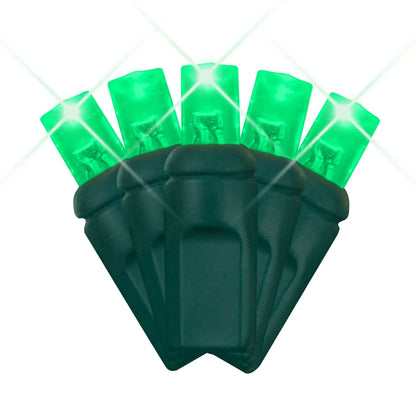 LED Mini Lights 5MM Green Twinkle Green Wire 6" Spacing
