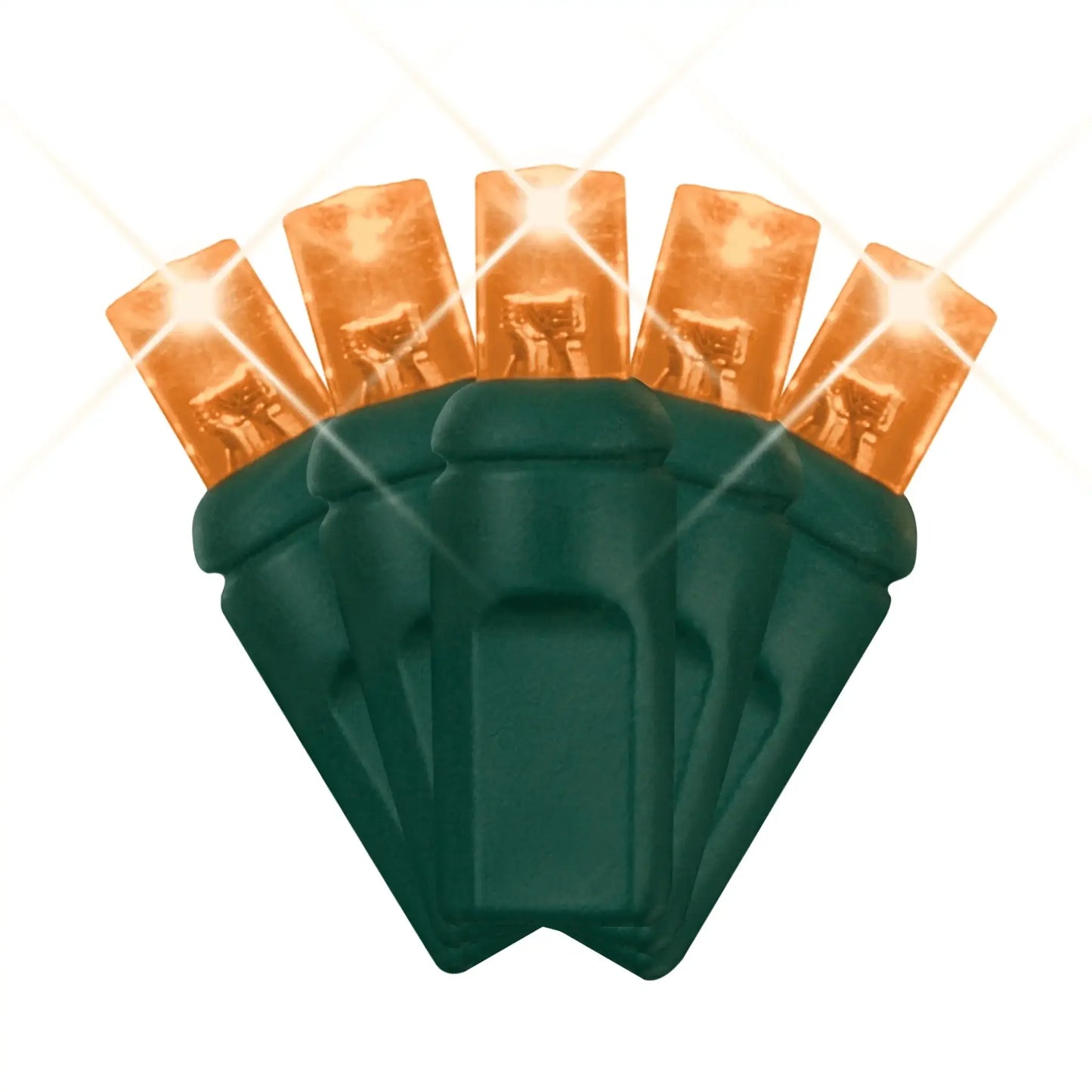 LED Mini Lights 5MM Orange Twinkle  6" Spacing