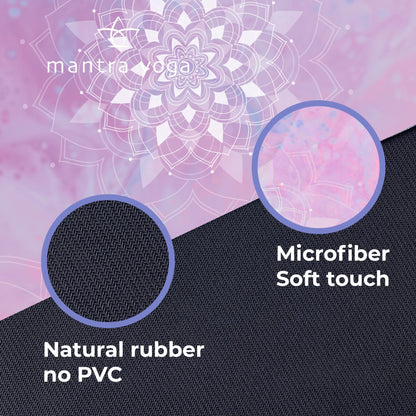 Mantra Yoga 1.5Mm with Knee Pad Bag 72X24 Inch 2,6 Lbs Foldable Fitness Exercise Mat with Bag Lightweight, Compact & Eco Friendly Non Slip & Washable for All Types of Yoga