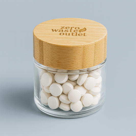 Glass Jar For Tooth Tablets - Empty