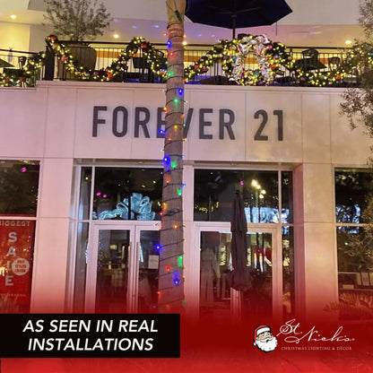 LED Mini Lights 5MM Multicolor Soft Twinkle Green Wire - 6" Spacing