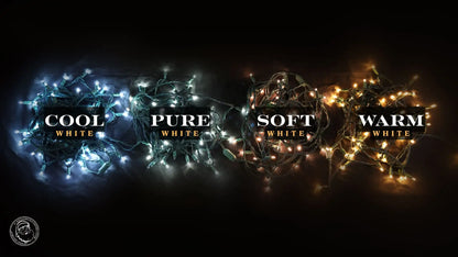 LED Mini Lights 5MM Pure White Twinkle Green Wire  6" Spacing