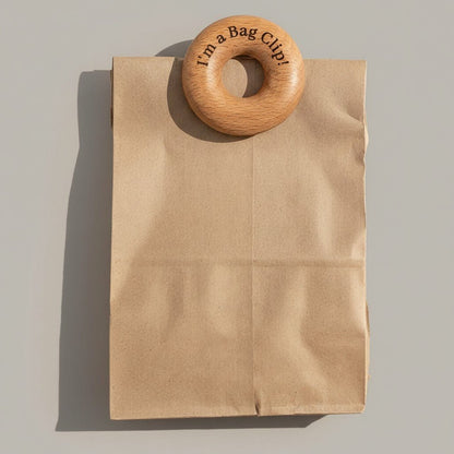 Wooden Food Storage Bag Clip - Reusable