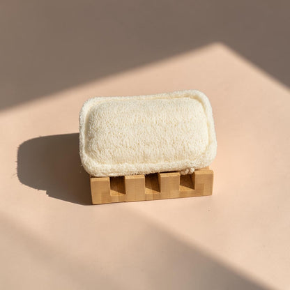 Angled Bamboo Soap Dish
